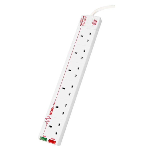 MASTERPLUG SRG42 Surge Strip 6 – Way, 2 meters
