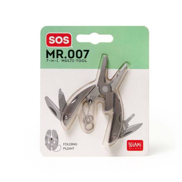 LEGAMI SOS MR.007, Μπρελόκ Πολλαπλών Εργαλείων 7 σε 1 | Legami| Image 3