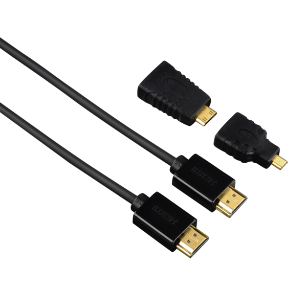 Image of suggested product: ΗΑΜΑ 54561 καλώδιο High Speed ​​HDMI ™ με Ethernet, προσαρμογείς HDMI ™ 1,50 m + 2
