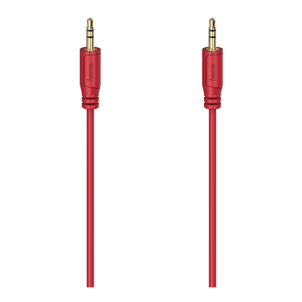 HAMA 00200727 Flexi-Slim Καλώδιο Ήχου 3.5 mm Jack, Κόκκινο
