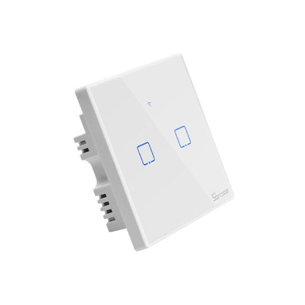 SONOFF T2 UK 2C Smart Διακόπτης Τοίχου, 2 Switches, Άσπρο | Sonoff| Image 2