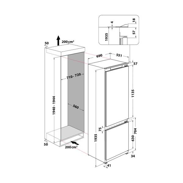WHIRLPOOL 9W-WHSP70T122 Ψυγείο με Κάτω Θάλαμο, Άσπρο | Whirlpool| Image 5