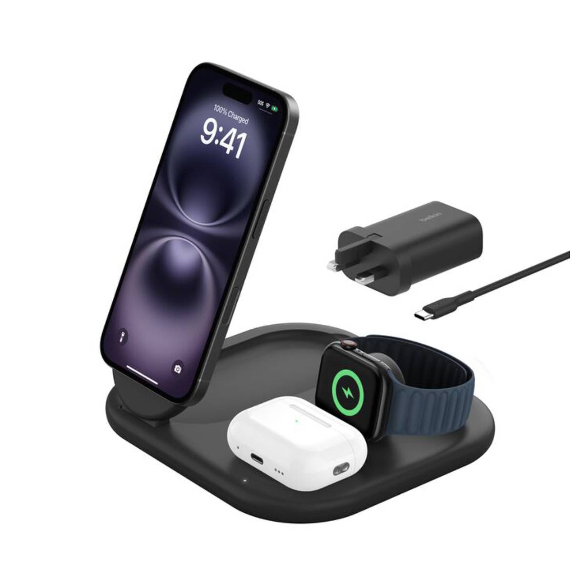 Image of suggested product: BELKIN WIZ029MYBK Ασύρματος Φορτιστής 3 σε 1