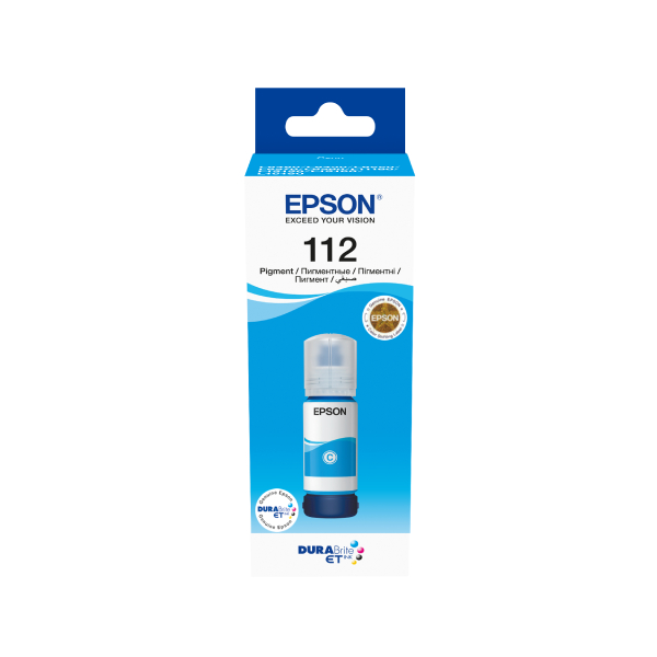 EPSON 112 Ecotank Pigment Φιαλίδιο Μελανιού, Κυανό