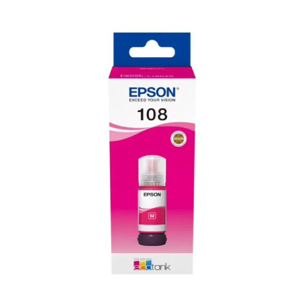 EPSON 112 Ecotank Pigment Φιαλίδιο Μελανιού, Ματζέντα