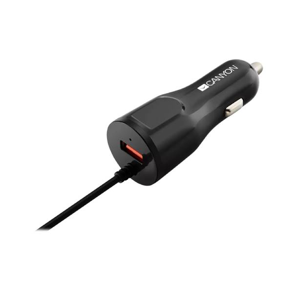 Image of suggested product: CANYON CNE-CCA033B Φορτιστής Αυτοκινήτου με Καλώδιο Lightning, Μαύρο