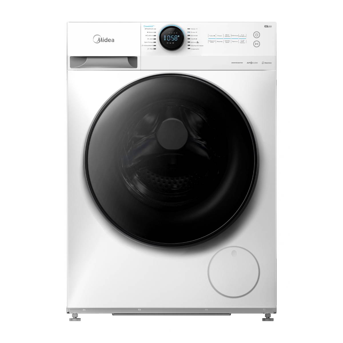 MIDEA MF200W90B/W-GR Πλυντήριο Ρούχων 9 kg, Άσπρο