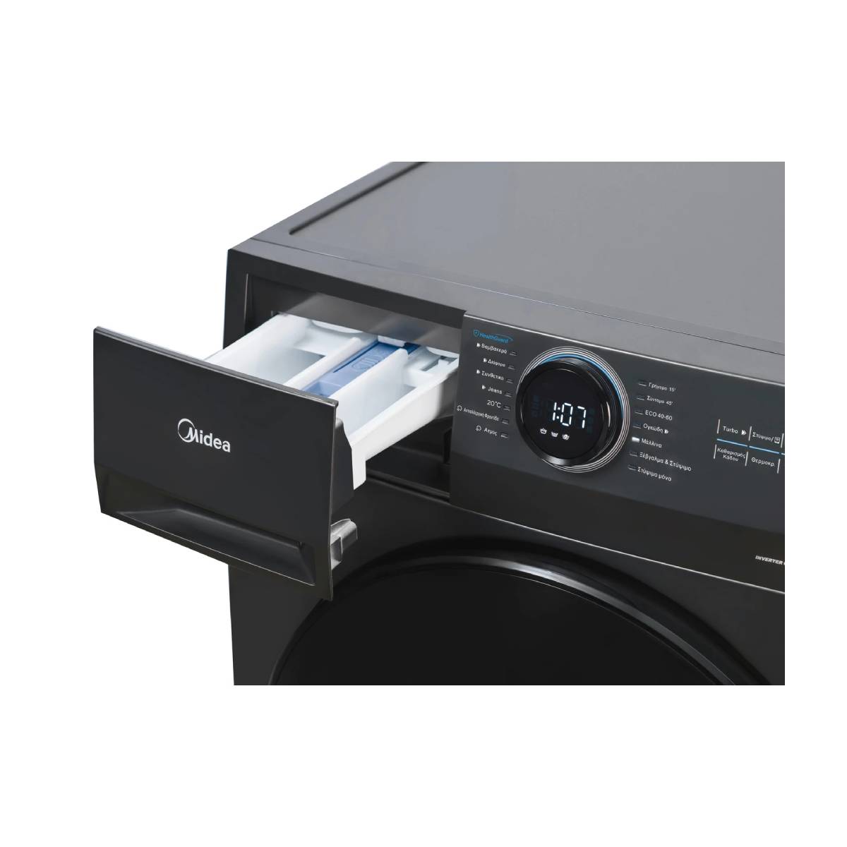 MIDEA MF200W90WB/T-GR Πλυντήριο Ρούχων 9 kg, Μαύρο | Midea| Image 4