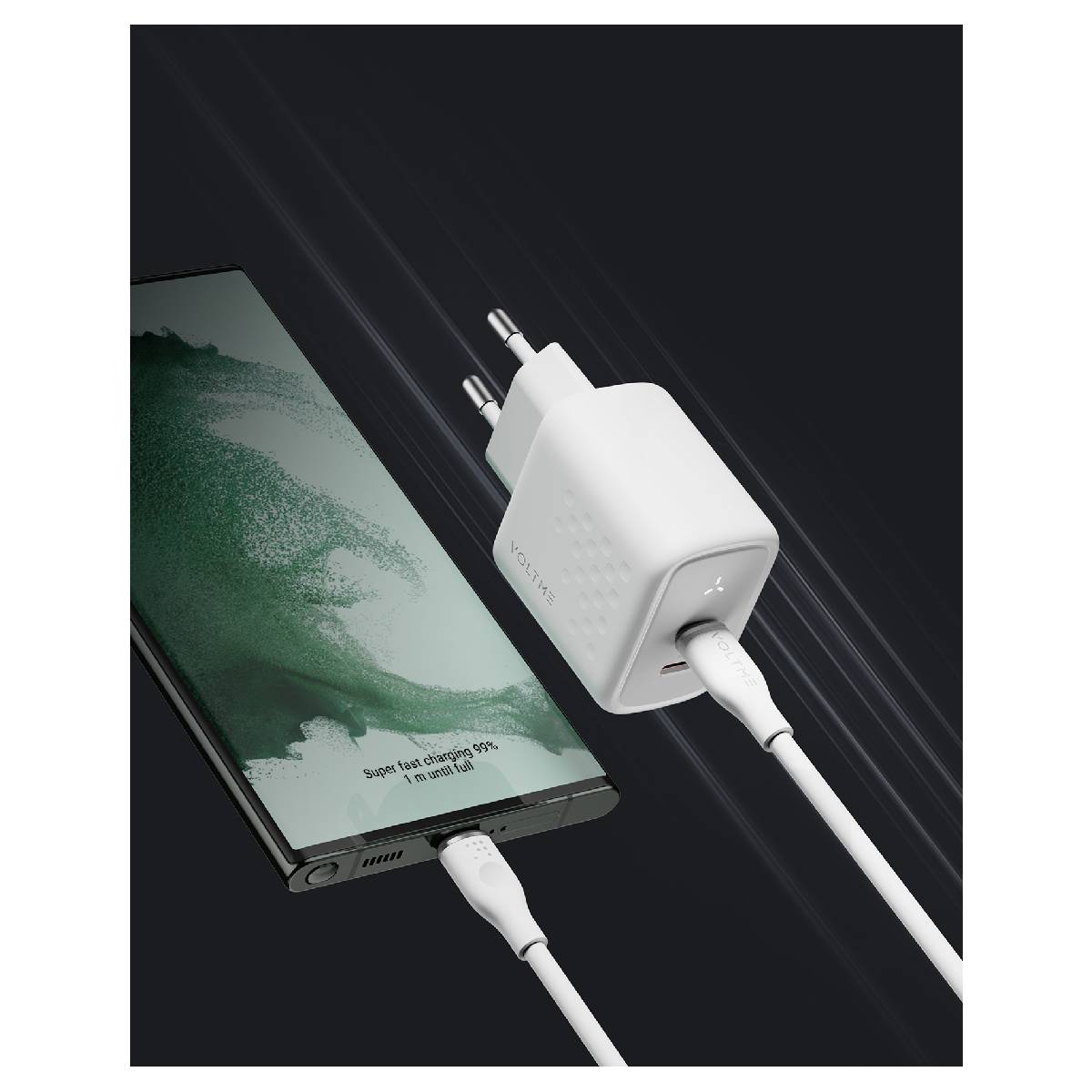 VOLTME Revo 45 Duo CC Φορτιστής Διπλής Φόρτισης 45W, Άσπρο | Voltme| Image 3