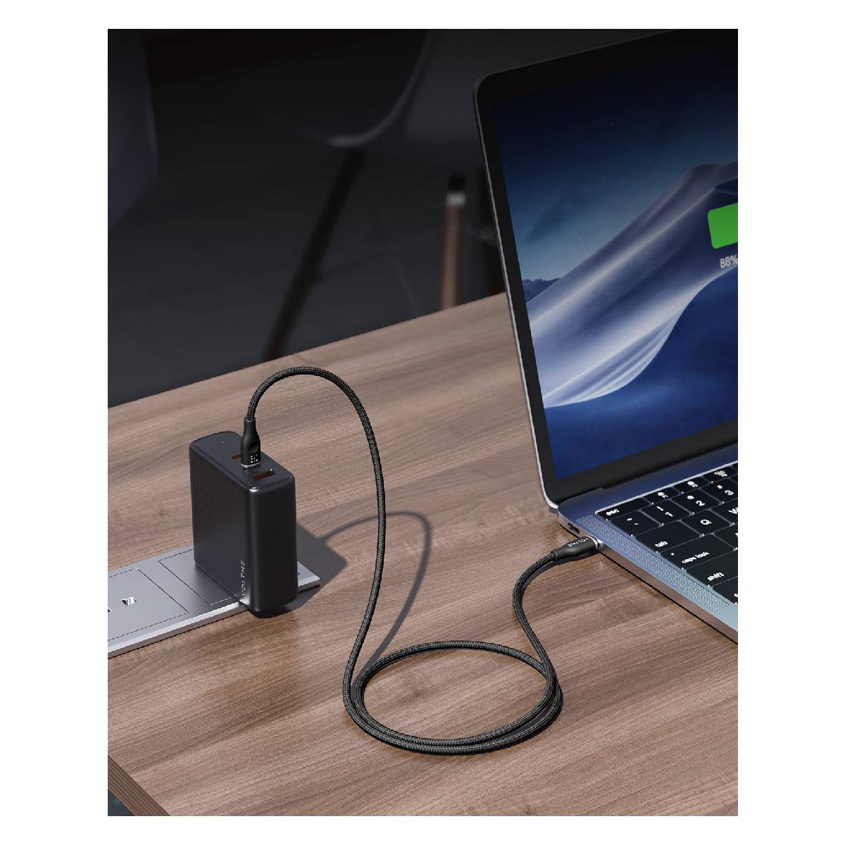 VOLTME Powerlink CTC Rugg Series 5A/100W Καλώδιο Φόρτισης 1.8m, Μαύρο | Voltme| Image 3