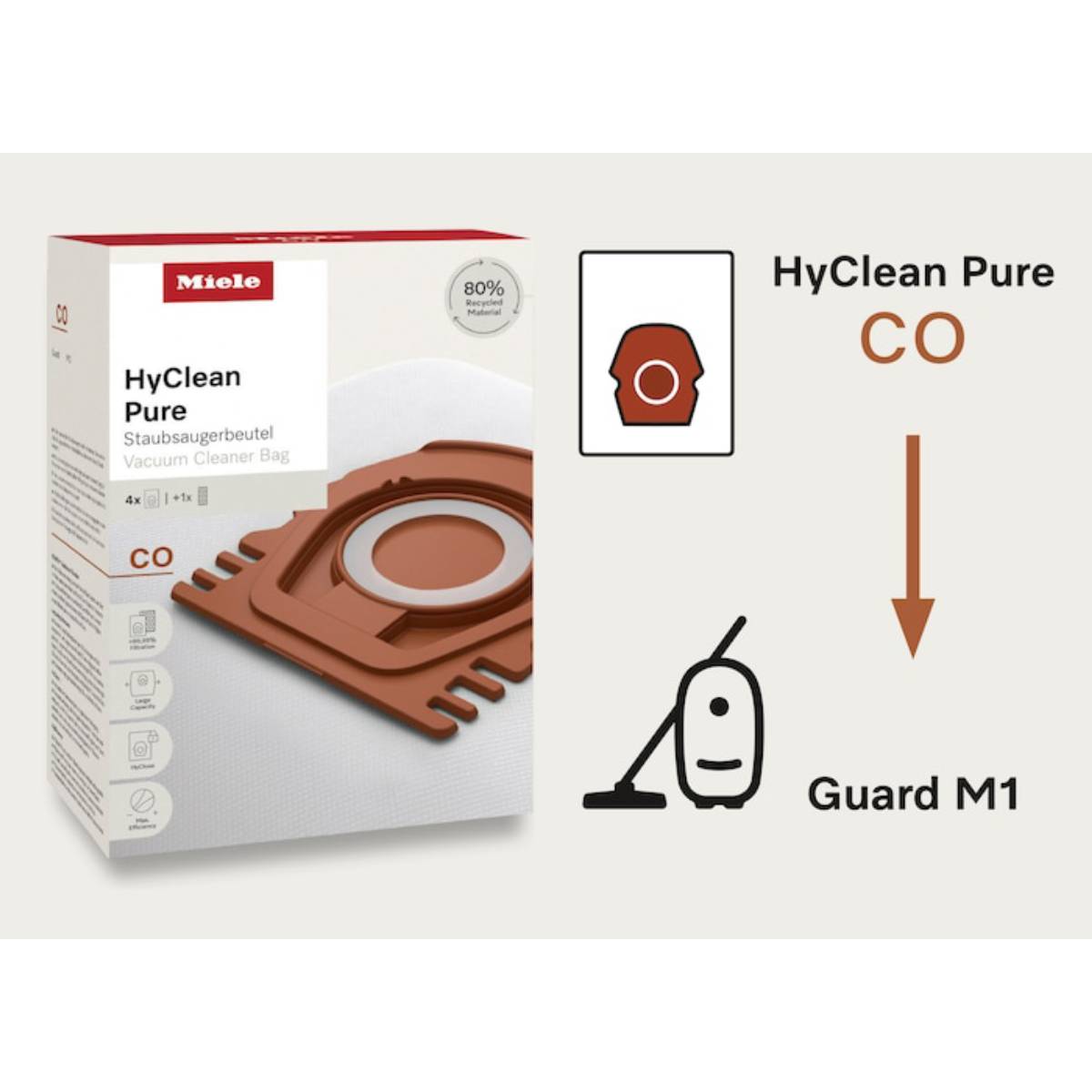 MIELE Co HyClean Pure Σακούλα για Ηλεκτρικές Σκούπες Guard M1 | Miele| Image 2