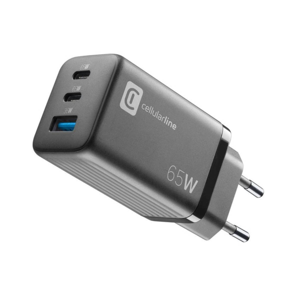 Image of suggested product: CELLULAR LINE Φορτιστής 3 Θυρών GAN 65 Watts Πρίζα UK, Μαύρο