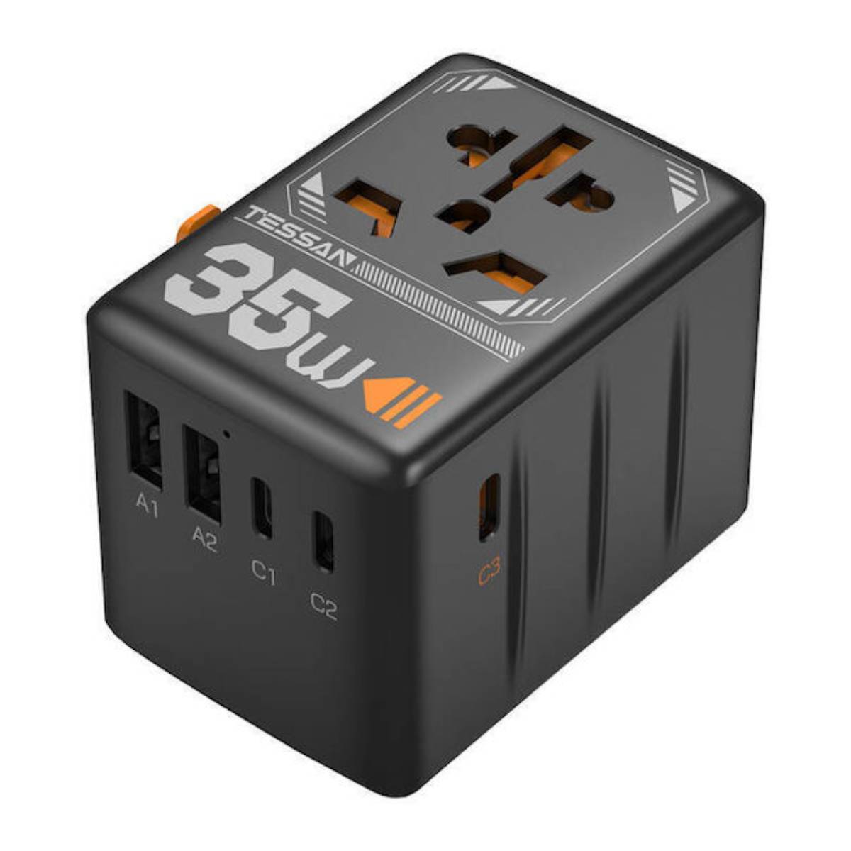 TESSAN TS-WTA02 Universal Αντάπτορας Πρίζας 35 Watts | Tessan| Image 2