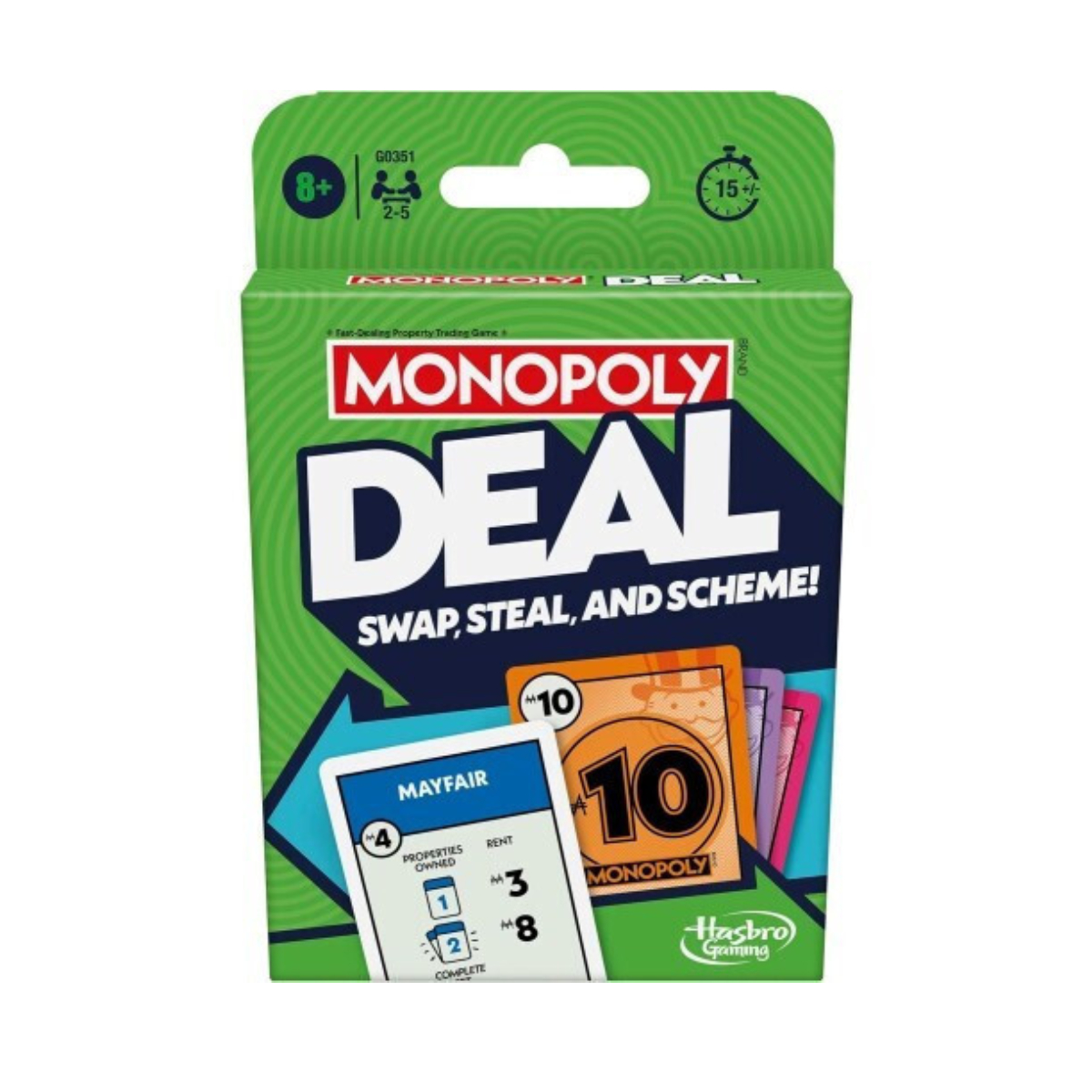 HASBRO Monopoly Deal Επιτραπέζιο Παιχνίδι, Ελληνική Γλώσσα