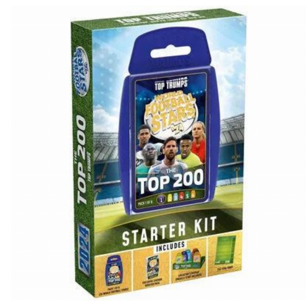 WINNING MOVES World Football Stars '24 The Top 200 Starter Kit Board Game with Cards