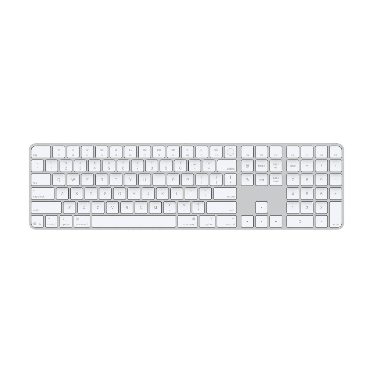 APPLE Magic Πληκτρολόγιο με Touch ID και Αριθμητικά Πλήκτρα για Mac - Αγγλικό, Άσπρο