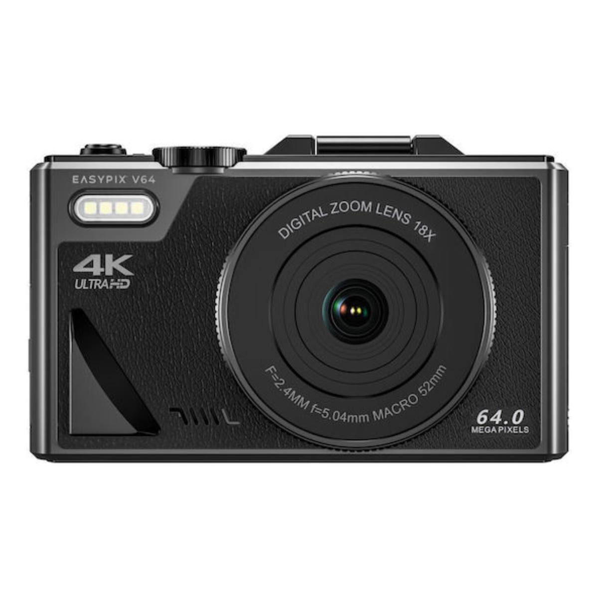 EASYPIX V64 FLIP Compact Ψηφιακή Φωτογραφική Μηχανή, Μαύρο