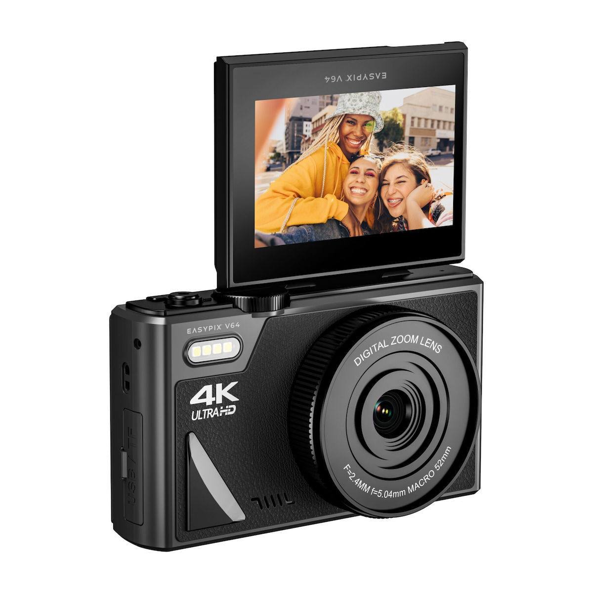 EASYPIX V64 FLIP Compact Ψηφιακή Φωτογραφική Μηχανή, Μαύρο | Easypix| Image 5