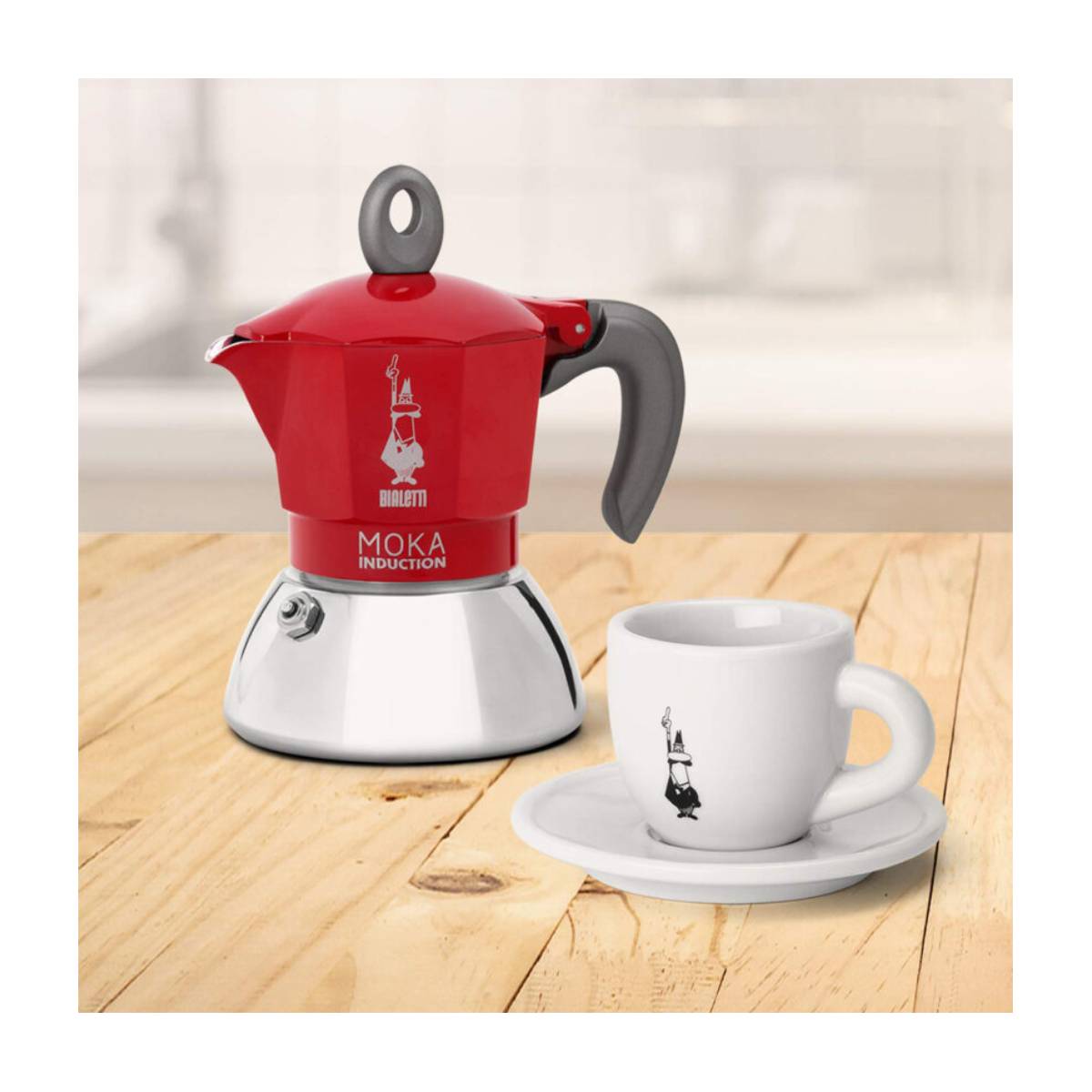 BIALETTI 560807 Moka Induction Μπρίκι Espresso, Κόκκινο | Bialetti| Image 2