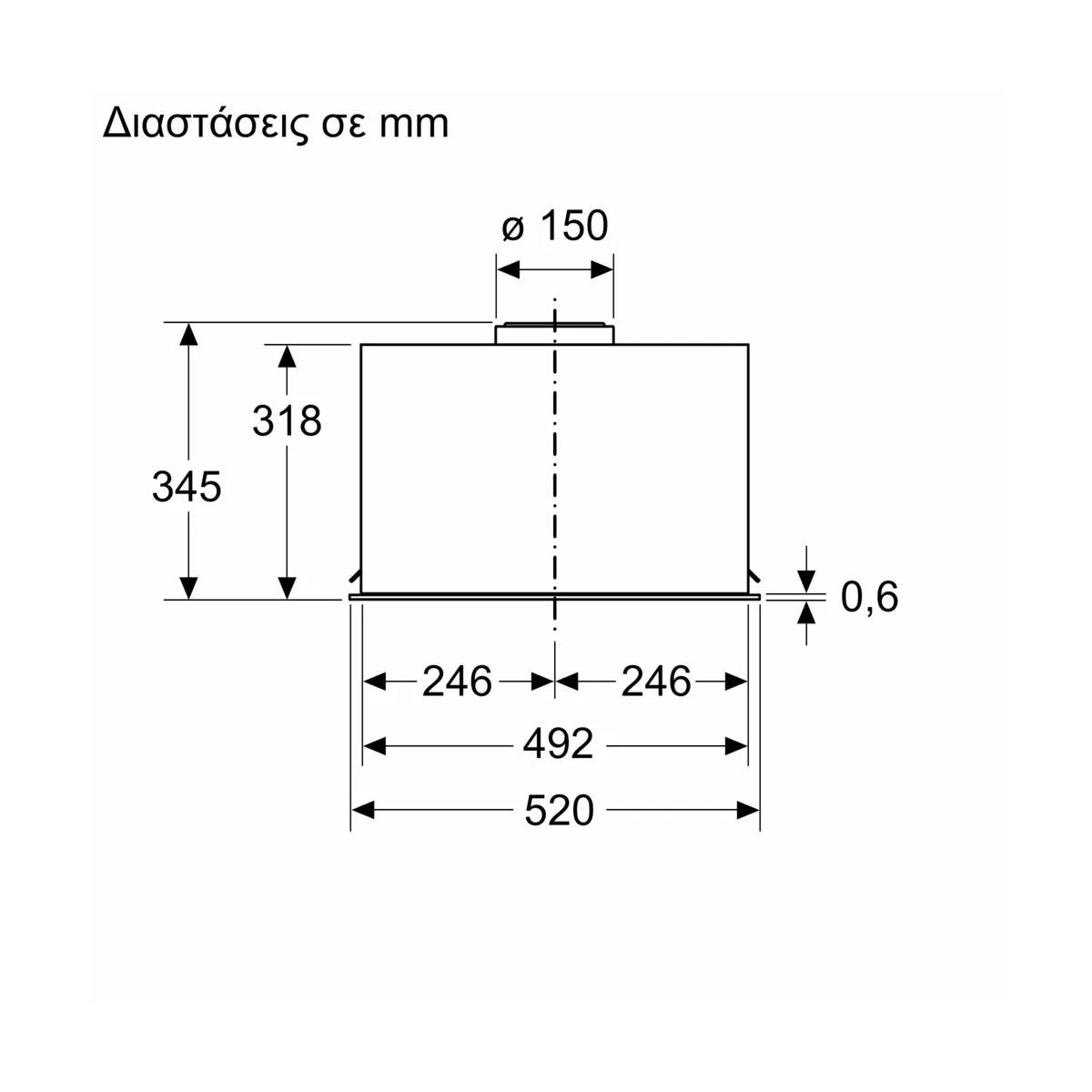 BOSCH DLN56AC60 Εντοιχιζόμενος Απορροφητήρας 52 cm, Μαύρο | Bosch| Image 4