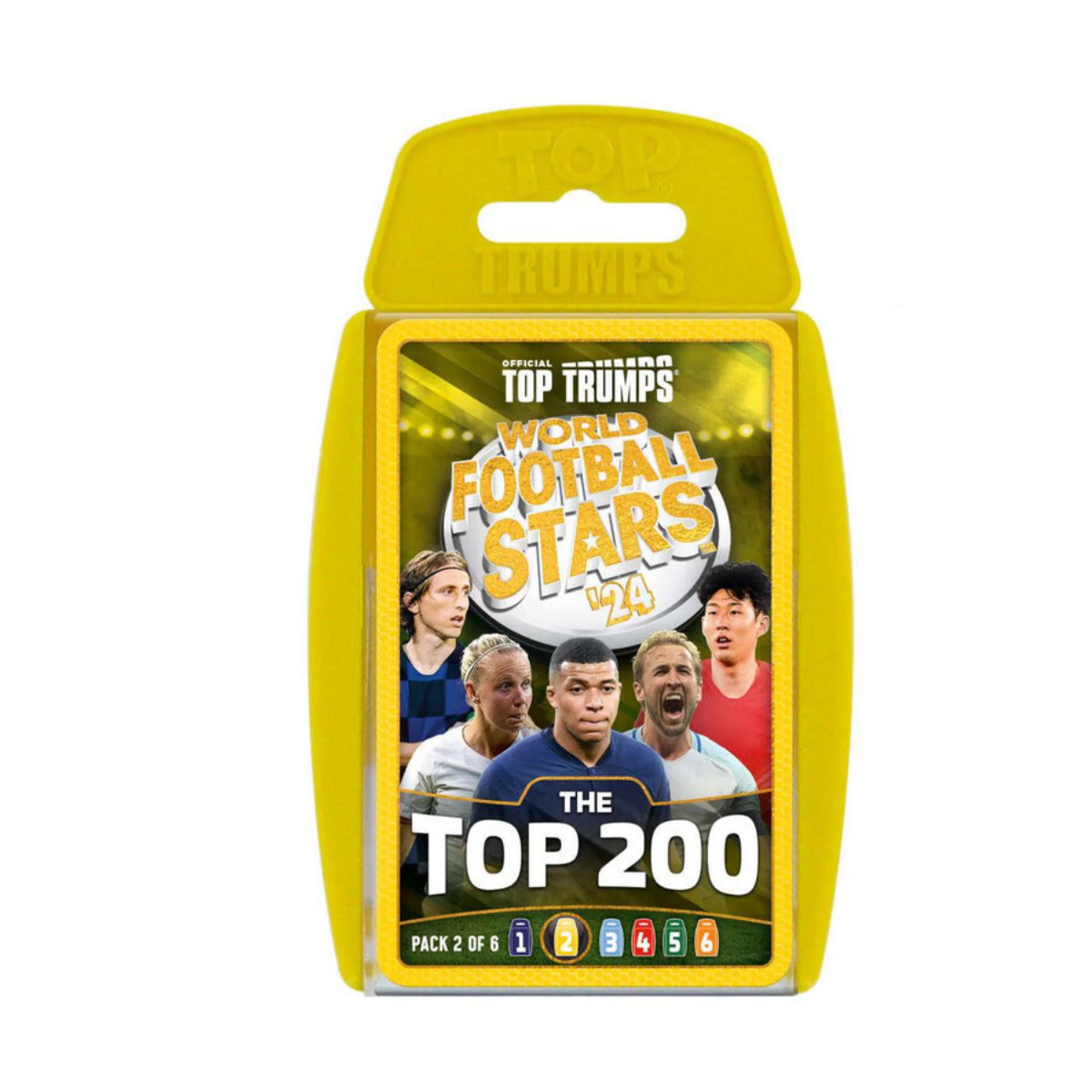 WINNING MOVES Top Trumps - World Football Stars 2024 The Top 200 Pack 2 Playing Cards
