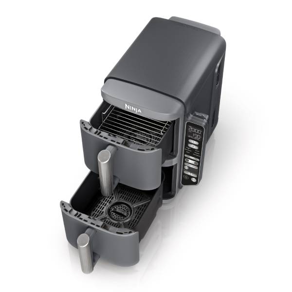 NINJA SL451EU Double Stack XL 2 Φριτέζα Αέρος με Στοιβαζόμενα Συρτάρια 9.5 Λίτρα, Γκρίζο | Ninja| Image 2