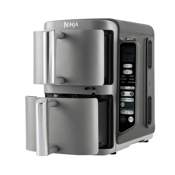 NINJA SL451EU Double Stack XL 2 Φριτέζα Αέρος με Στοιβαζόμενα Συρτάρια 9.5 Λίτρα, Γκρίζο | Ninja| Image 3