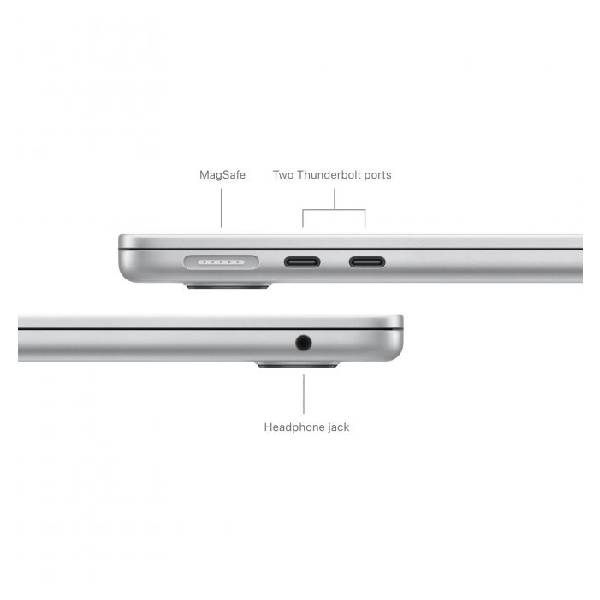 APPLE MC9E4GR/A MacBook Air M3 Laptop 256GB, 15.6", Silver | Apple| Image 3