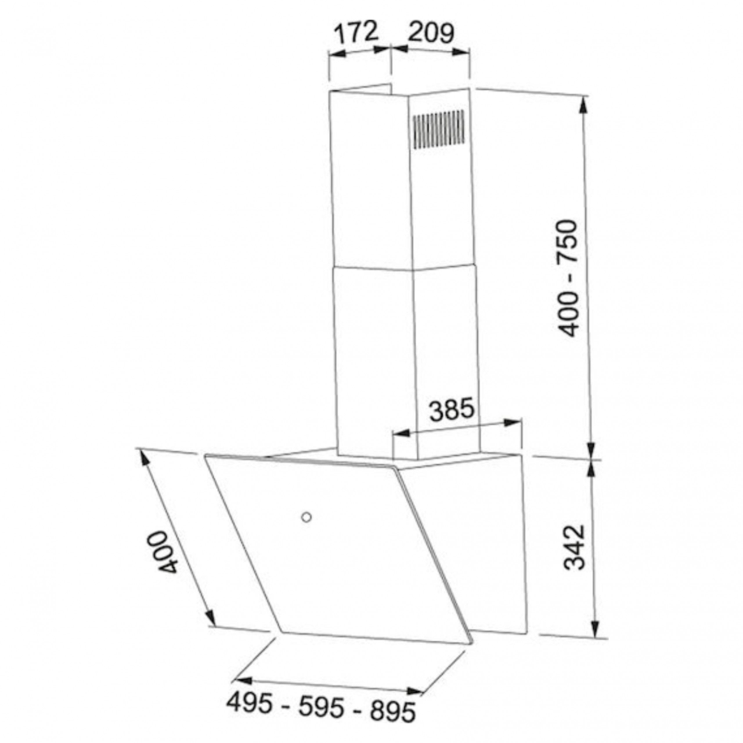FRANKE FVT 905 WH A Απορροφητήρας Τζάκι 90cm, Άσπρο | Franke| Image 2