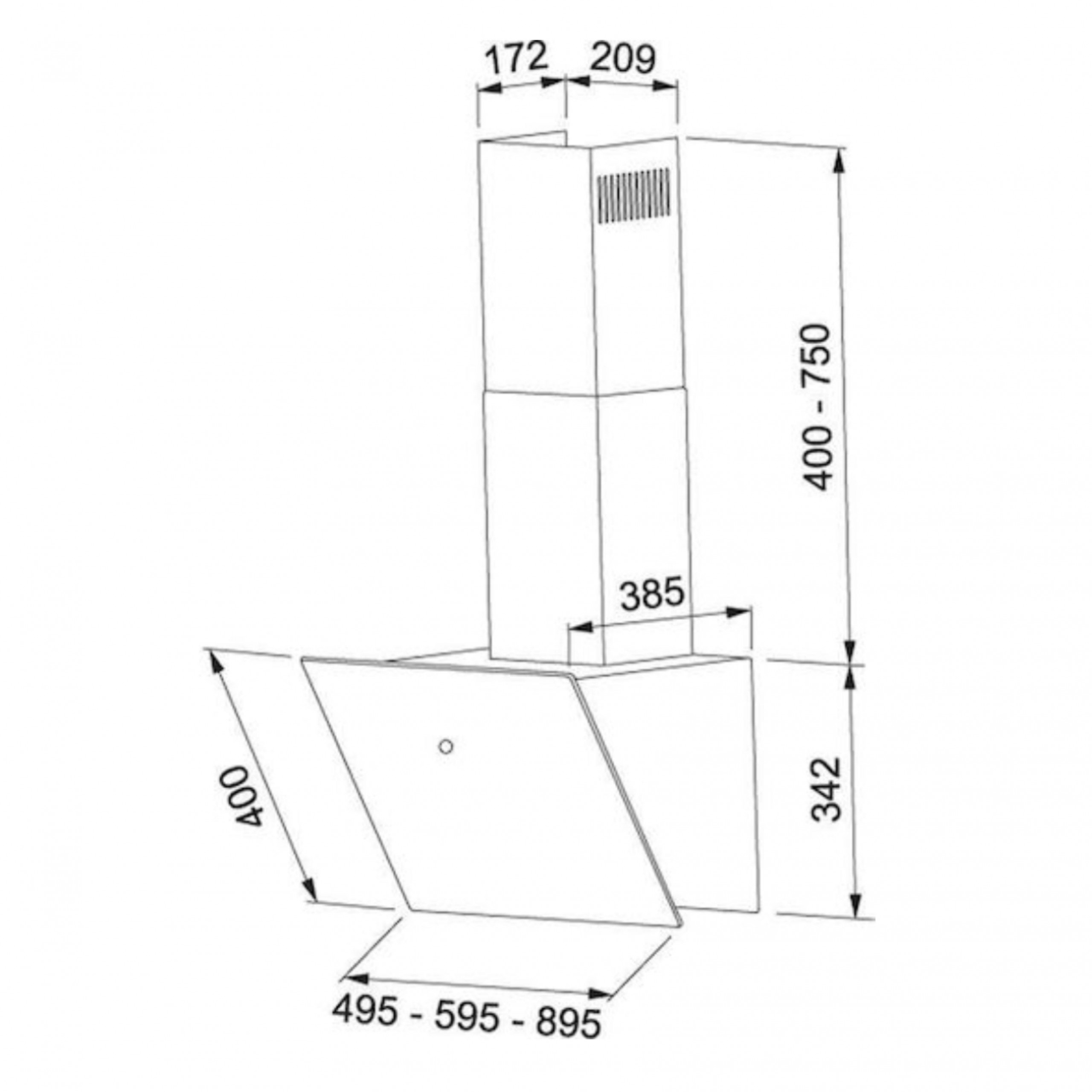 FRANKE FVT 905 WH A Απορροφητήρας Τζάκι 90cm, Άσπρο | Franke| Image 3