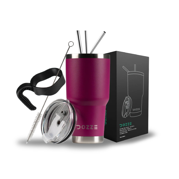 DOZZE Roamer Tumbler Ταξιδιωτικός Θέρμος, 880 ml, Plum Ροζ