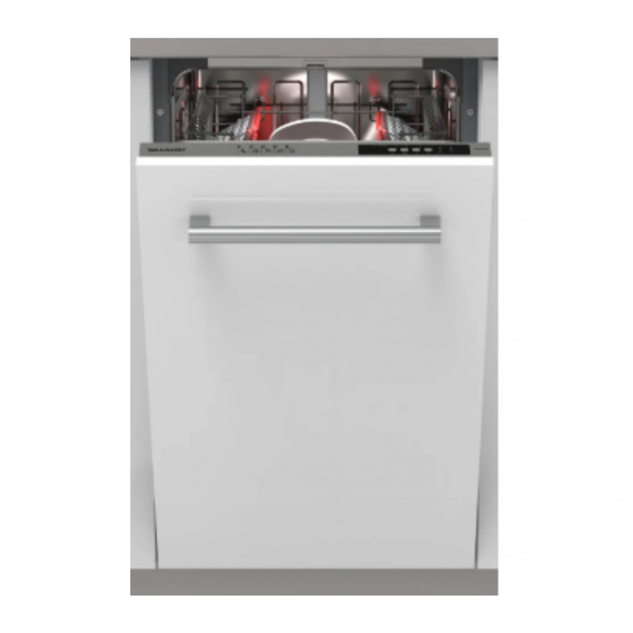 SHARP QW–NS14I49EX-GR Πλήρως Εντοιχιζόμενο Πλυντήριο Πιάτων 45 cm, Άσπρο