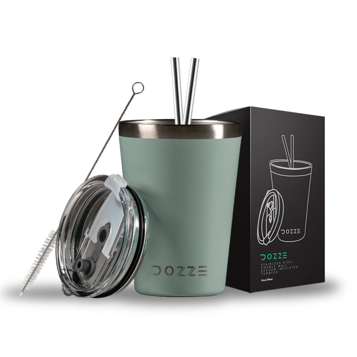 DOZZE Wander Tumbler Ταξιδιωτικός Θέρμος 296ml, Sage Πράσινο