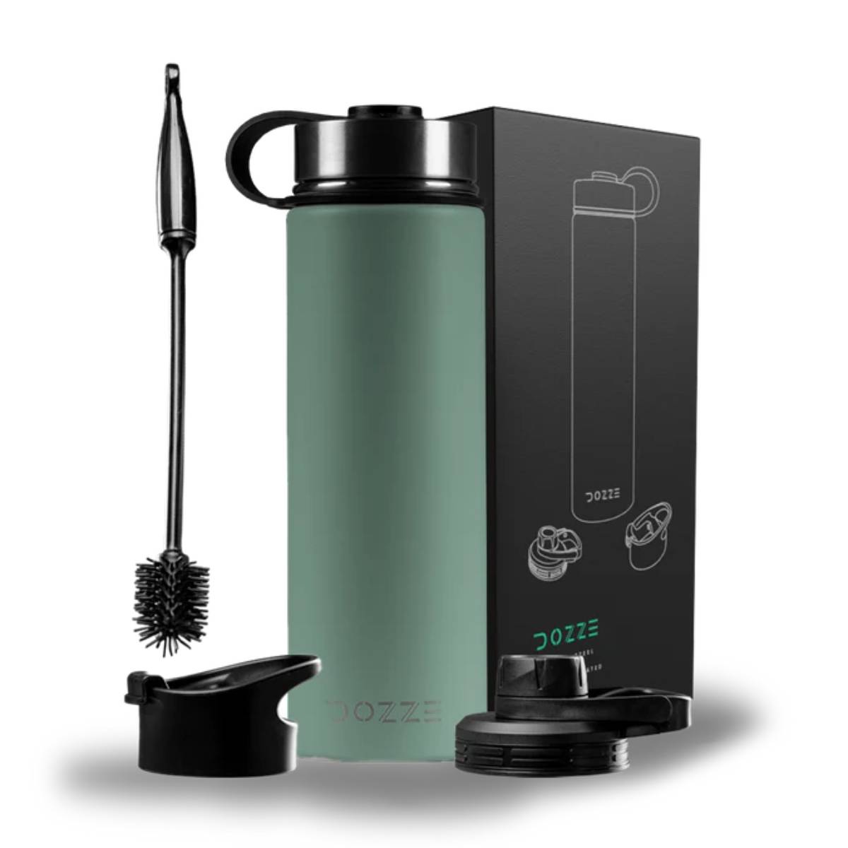 DOZZE Voyager Μπουκάλι Νερού 620ml, Sage Πράσινο