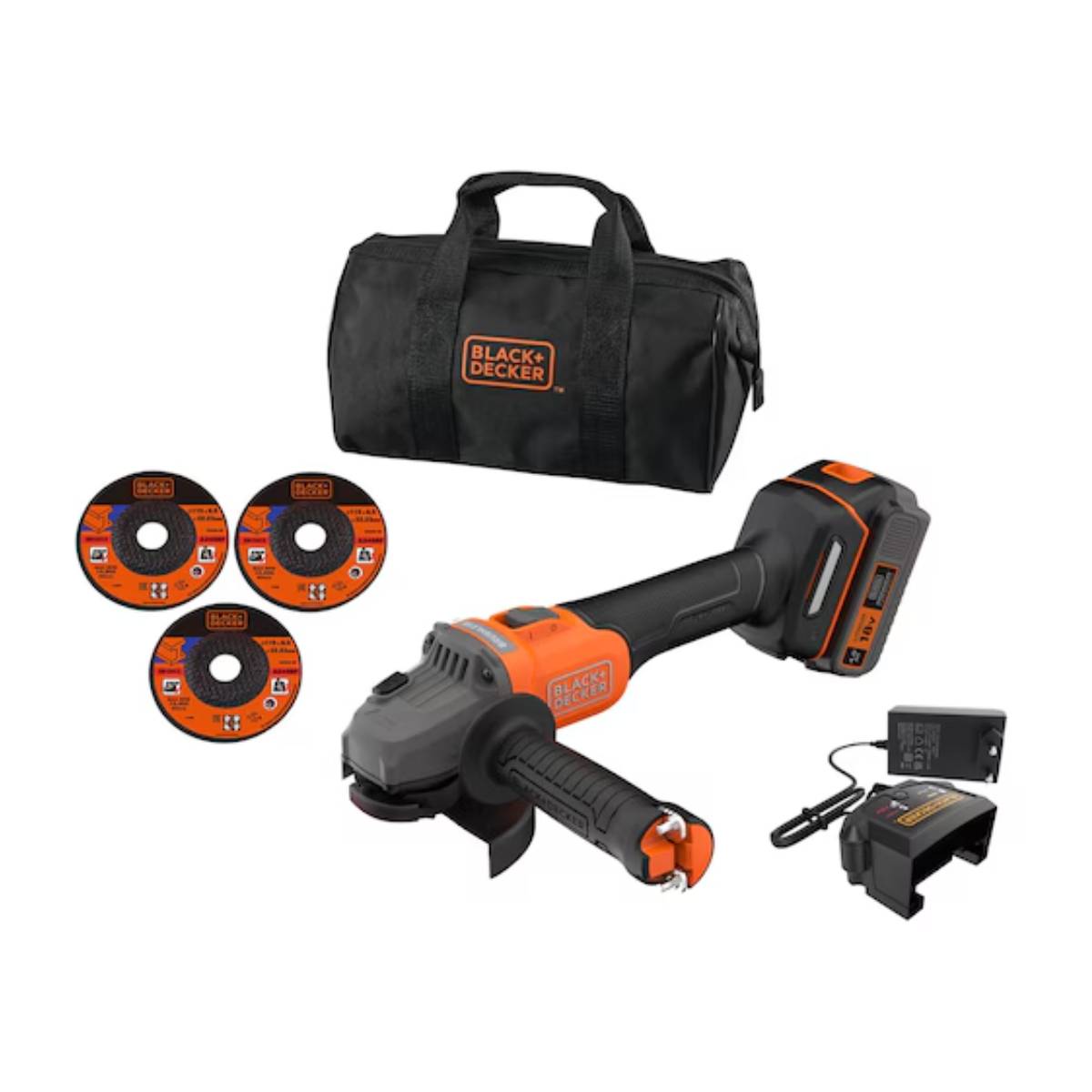 BLACK & DECKER BCG6L8F1S Σετ Γωνιακός Τροχός Μπαταρίας 18V, 1X4.0 Ah