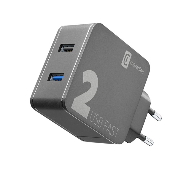 Image of suggested product: CELLULAR LINE Μultipower Φορτιστής 2 Θυρών 30 Watt, Μαύρο