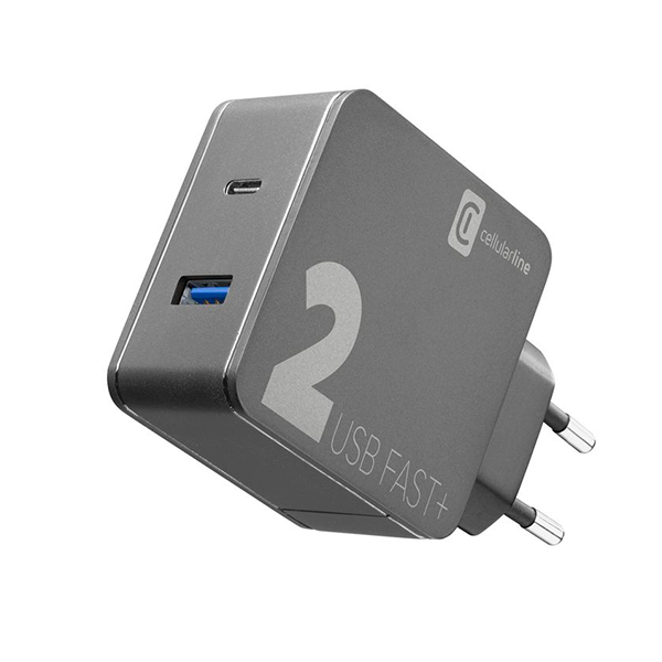 Image of suggested product: CELLULAR LINE Μultipower Pro Φορτιστής 2 Θυρών, Μαύρο