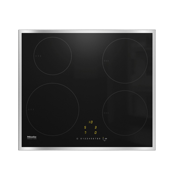 MIELE KM7201 FR Eπαγωγική Εστία με Χειριστήρια, Aνοξείδωτο Ατσάλι