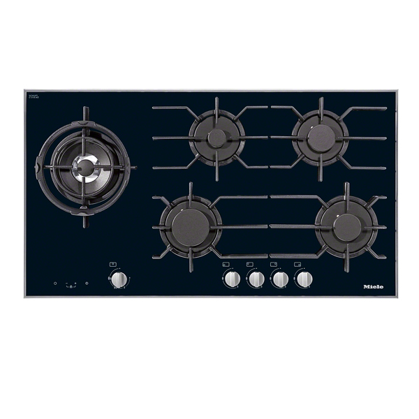 MIELE KM 3054 -1 Εστία Αερίου με Ηλεκτρονικές Λειτουργίες, Μαύρο Γυαλλί