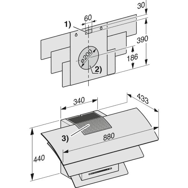 MIELE DA 7198 W Tripple Επιτοίχιος Απορροφητήρας Καμινάδα 88 cm, Μαύρο | Miele| Image 4