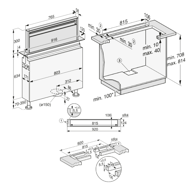 MIELE DAD 4841 Bυθιζόμενος Απορροφητήρας Πάγκου | Miele| Image 4