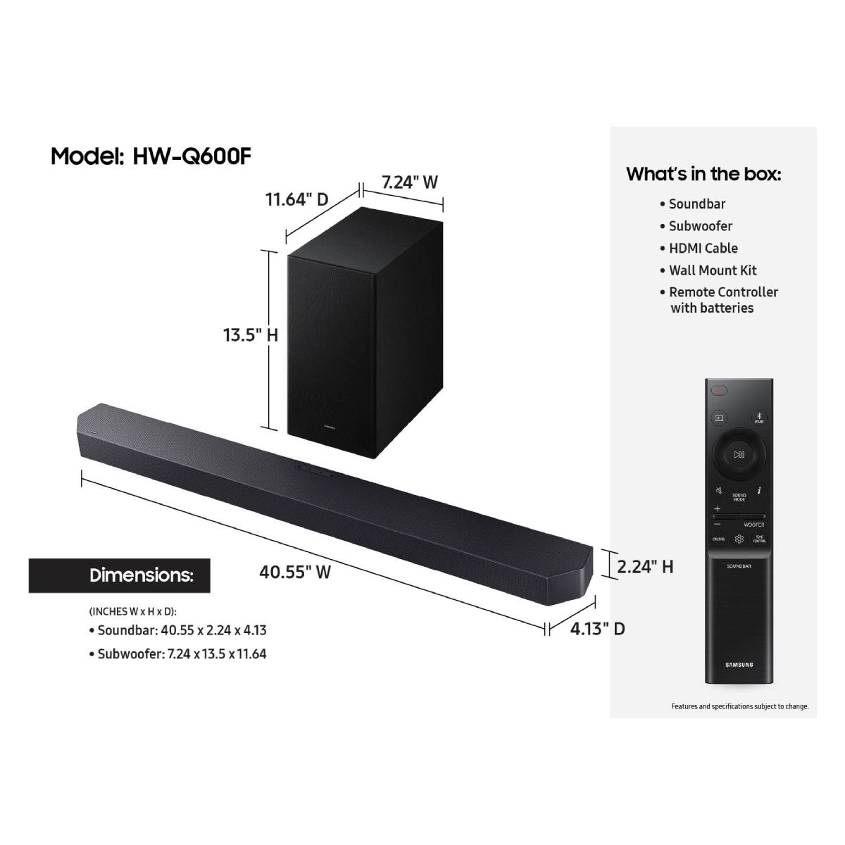 SAMSUNG HW-Q600F/EN Μπάρα Ηχείων 3.1.2 Καναλιών | Samsung| Image 4