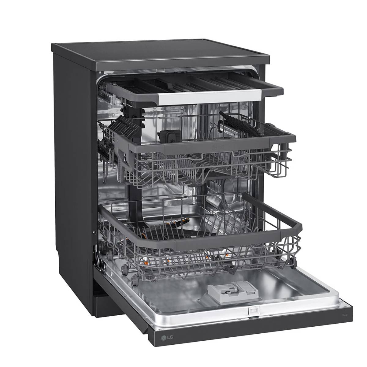 LG DF365FMS Quadwash Ελεύθερο Πλυντήριο Πιάτων, Ματ Μαύρο | Lg| Image 3