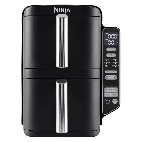 NINJA SL300EU Φριτέζα Αέρος με Στοιβαζόμενα Συρτάρια, Μαύρο