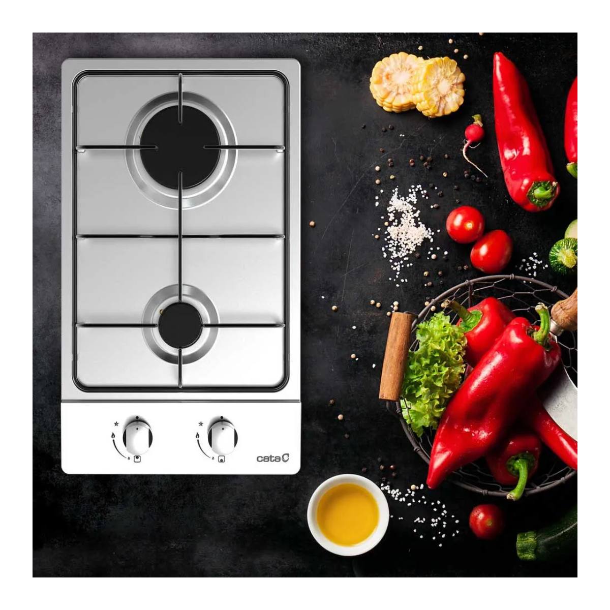 CATA GI 3002 X /B Domino Εστία Υγραερίου, Inox | Cata| Image 3