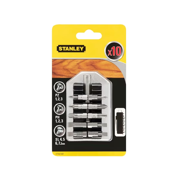 Image of suggested product: STANLEY STA61481-XJ Σετ Μύτες Κατσαβιδιού 10τμχ