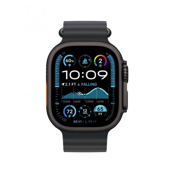 Image of suggested product: APPLE Smartwatch Ultra 2 GPS + Cellular 49mm, Μαύρο Titanium με Μαύρο Ocean Λουράκι