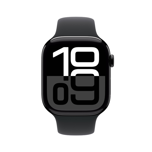 Image of suggested product: APPLE Smartwatch Series 10 GPS + Cellular 42mm, Jet Μαύρο Aluminium με Μαύρο Sport Λουράκι, M/L