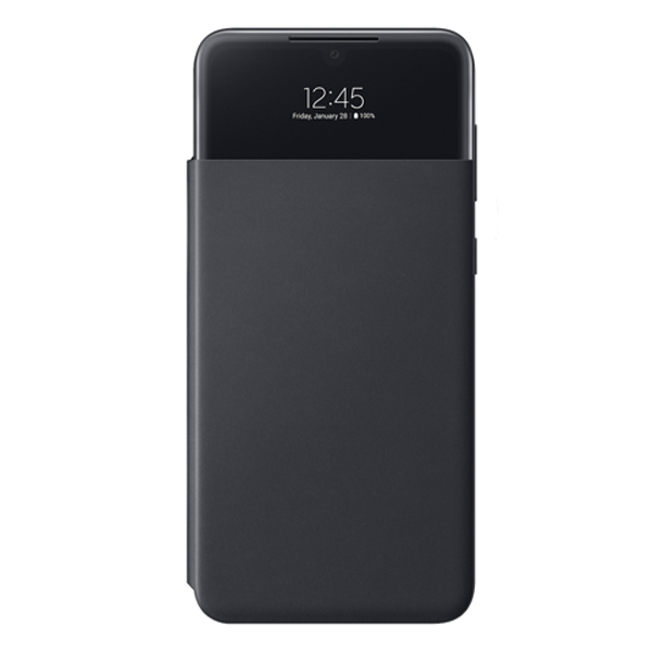 SAMSUNG S View Wallet Case for Samsung Galaxy A33 Smartphone, Black