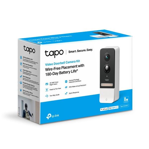 TP-LINK D230S1 Tapo Ασύρματο Smart Θυροτηλέφωνο Με Κάμερα & Κουδούνι | Tp-link| Image 3